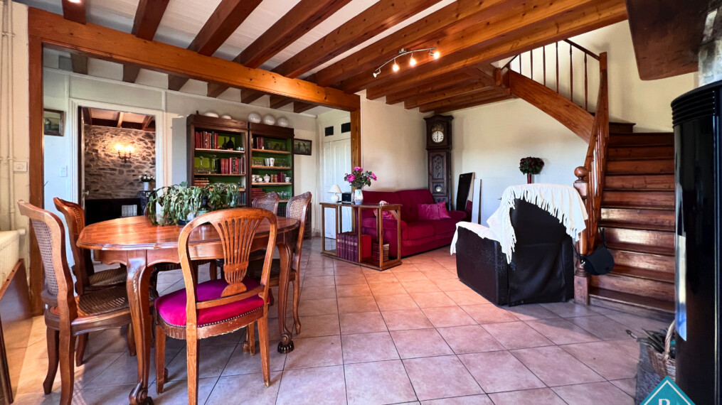 Maison en pierres avec jardin et garage